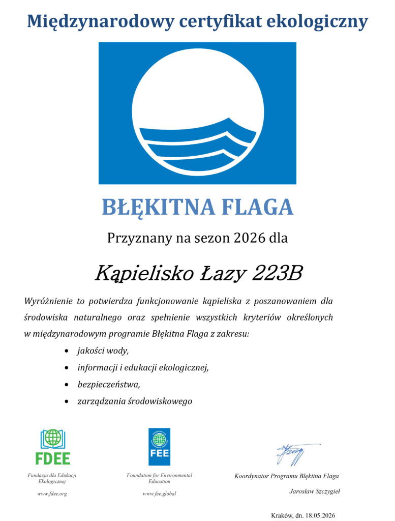 Certyfikat błękitna flaga