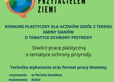 plakat ZOSTAŃ PRZYJACIELEM ZIEMI