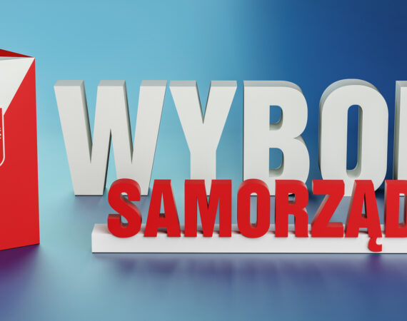 Wybory samorządowe urna i tekst